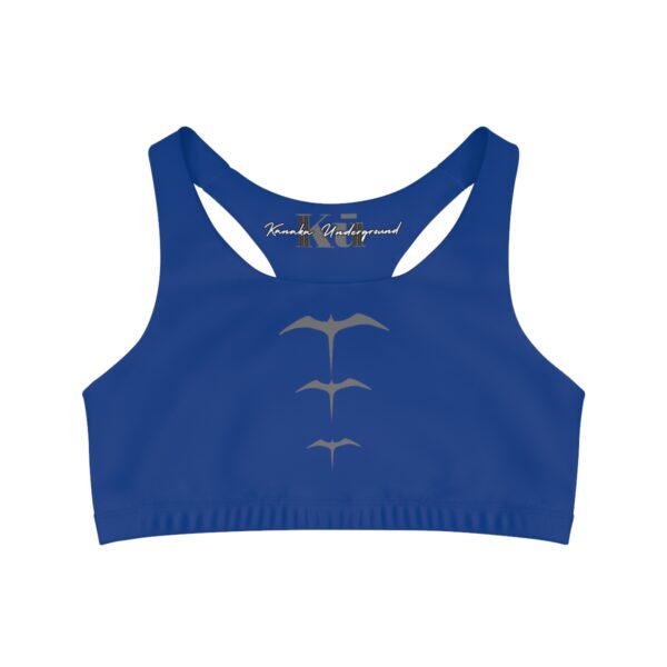 Dark Blue Seamless "Iwa" Sports Bra