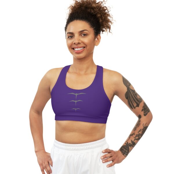 Purple Seamless "Iwa" Sports Bra - Image 3