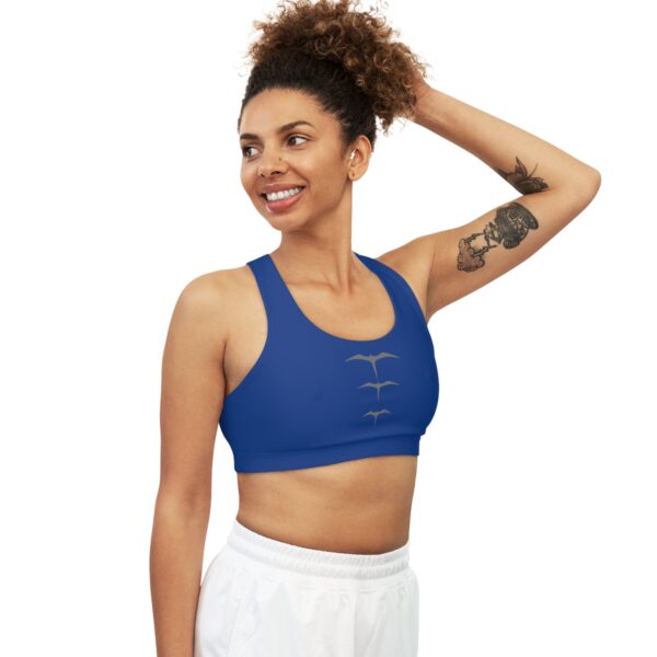 Dark Blue Seamless "Iwa" Sports Bra - Image 5