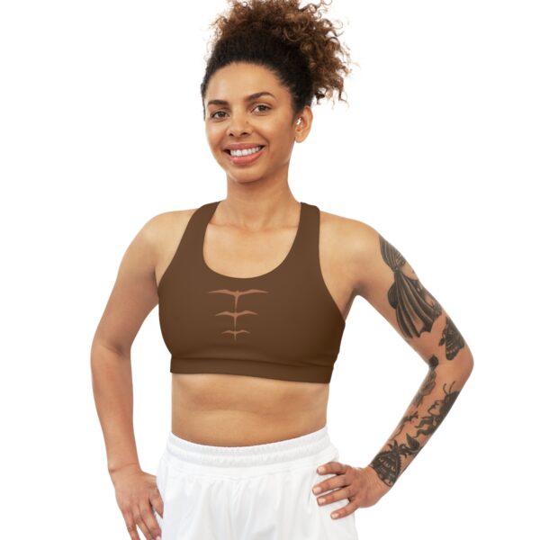 Brown Seamless "Iwa" Sports Bra - Image 3