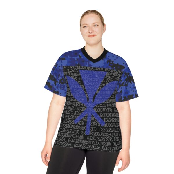 Unisex Football Jersey (Blue Camo) - Image 3